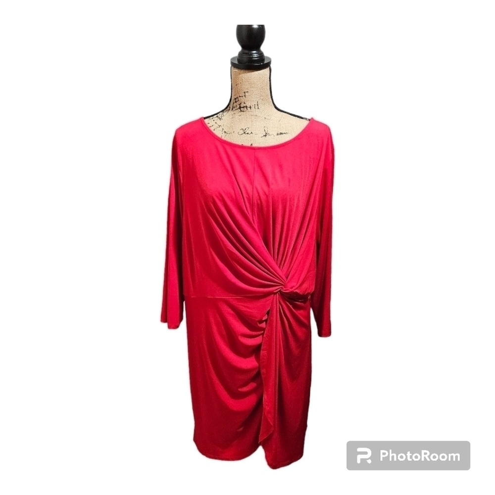 Lane Bryant Red Side Twist Dress Size 22/24
